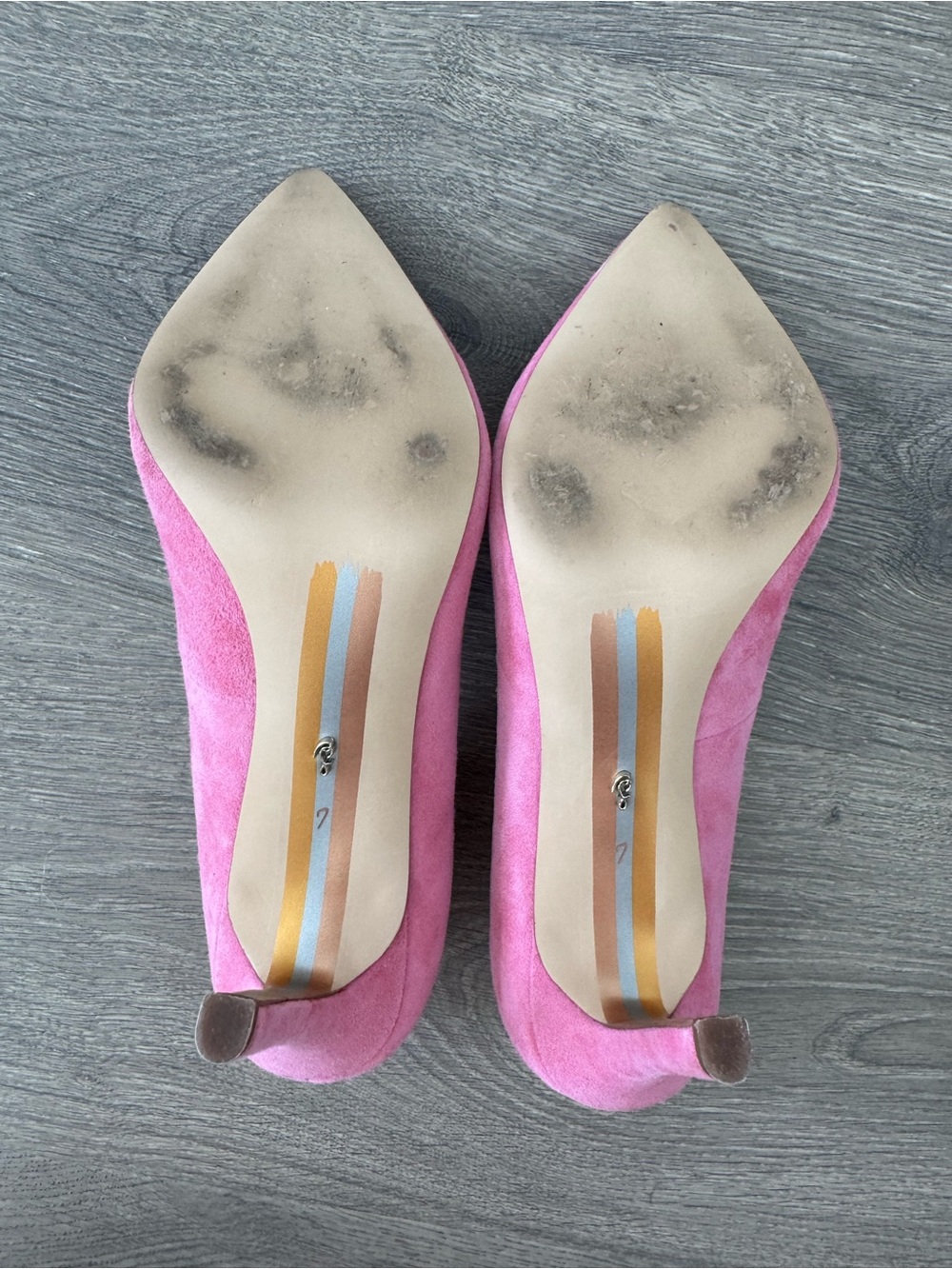Sam Edelman Pink Suede Pointed-Toe Pumps - Picture 4 of 4